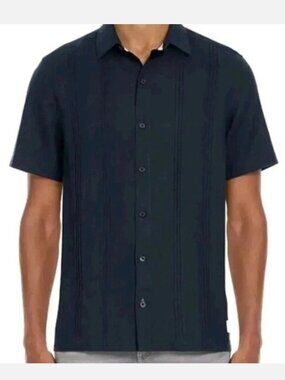 Scotch & Soda Linen Shirt Sz Medium Short Sleeve Button Up Casual Relaxed